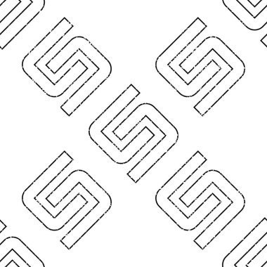 S harfi dokusu 48021 olan kusursuz desen.