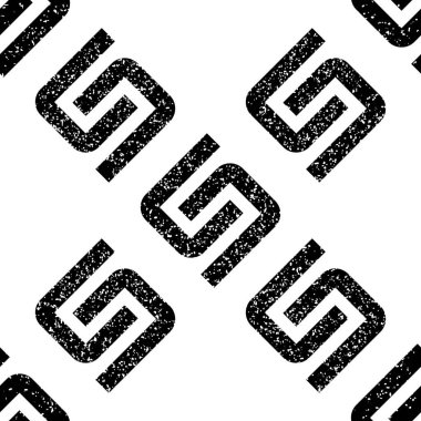 Siyah S harfi dokusu 48032 olan kusursuz desen.