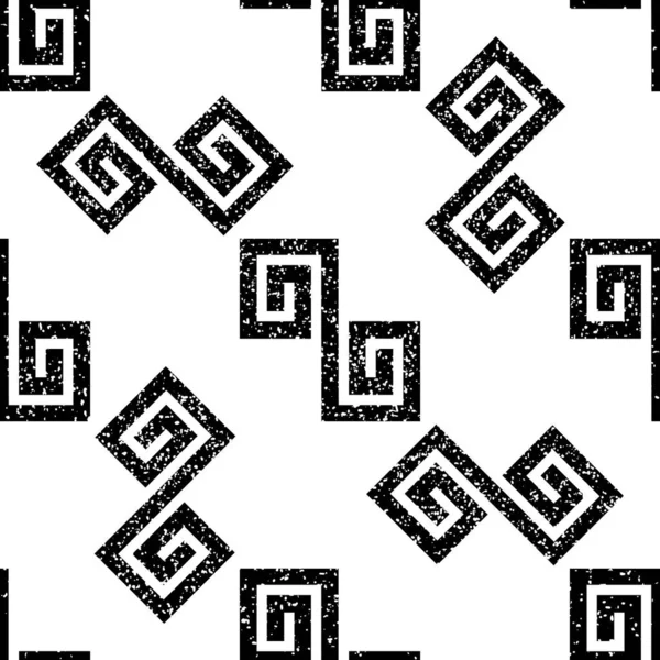 Nahtloses Muster Mit Schwarzen Geometrischen Formen Textur 8012 — Stockvektor