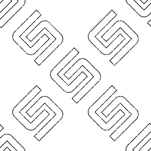 Seamless Pattern Black Outline Letter Texture 8021 — Stock Vector