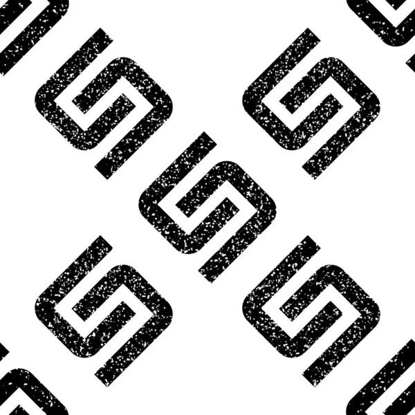 黑色S字母纹理的无缝图案4 8032 — 图库矢量图片