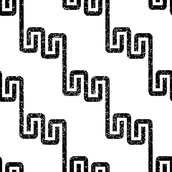 Patrón Sin Costuras Con Líneas Zigzag Negro Textura 8040 — Archivo Imágenes Vectoriales