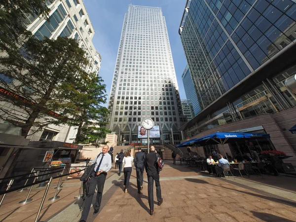 Canary wharf v Londýně — Stock fotografie