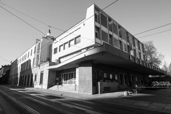 RAI Auditorium i Turin i black_and_white — Stockfoto