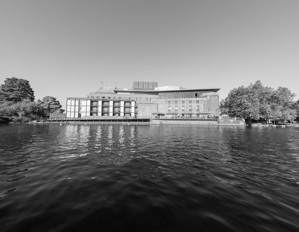 Théâtre Royal Shakespeare à Stratford sur Avon en noir et wh — Photo