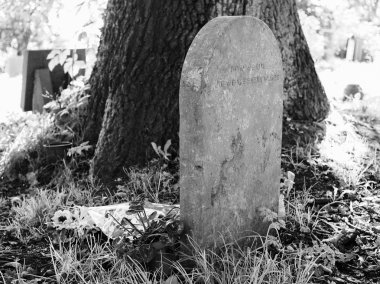 Siyah beyaz Arden Tanworth Nick Drake mezar