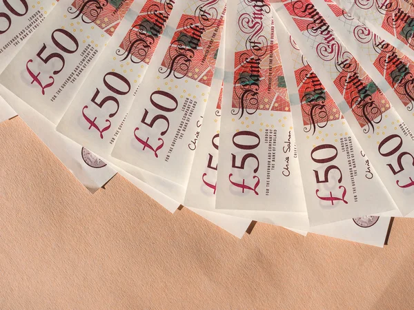 Fifty Pound notes — Stock Photo, Image