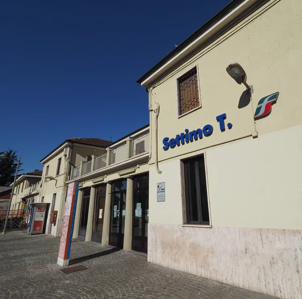 Stasiun kereta api di Settimo Torinese — Stok Foto