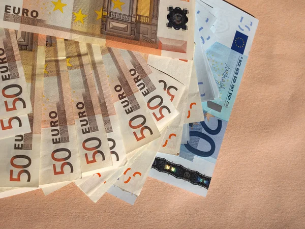 Fifty and Twenty Euro notes — Stock Photo, Image