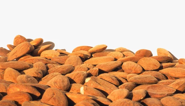 Almonds dried fruit with copy space — Stock Photo, Image