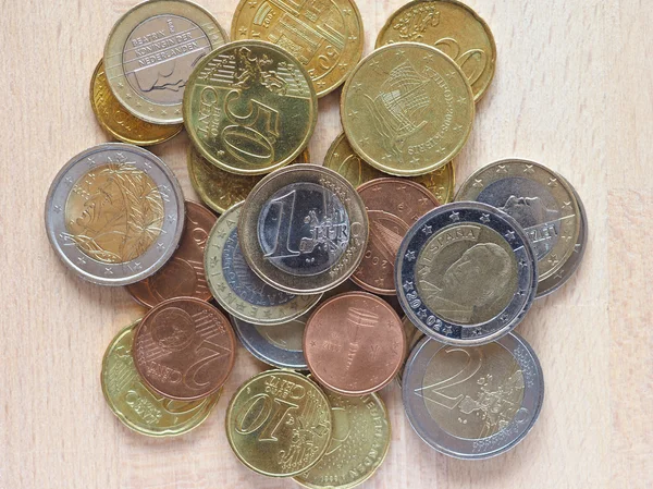 Pieniądze monety euro — Zdjęcie stockowe