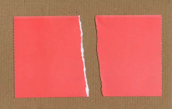Red Torn paper pieces — Stock Photo, Image