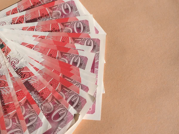 Fifty Pound notes — Stock Photo, Image