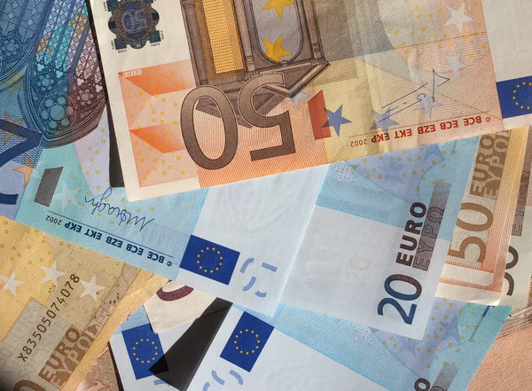 Billetes de 50 y 20 euros — Foto de Stock