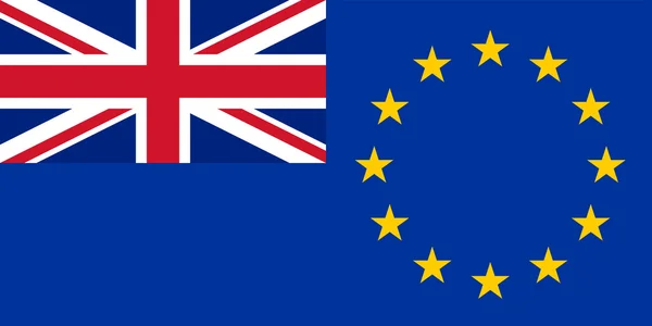 Ηνωμένο Βασίλειο και την Ευρώπη σημαία — Φωτογραφία Αρχείου