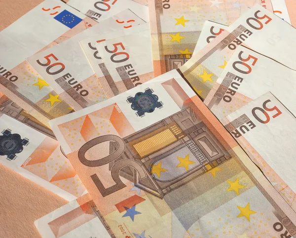 Fifty Euro notes — Stock Photo, Image