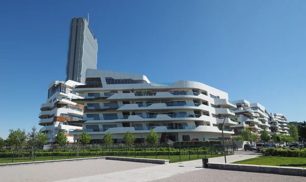 CityLife Milano kompleksu mieszkalnego przez Zaha Hadid w Mediolanie — Zdjęcie stockowe