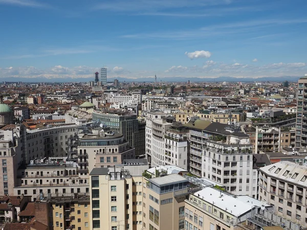 Luchtfoto van Milaan, Italië — Stockfoto