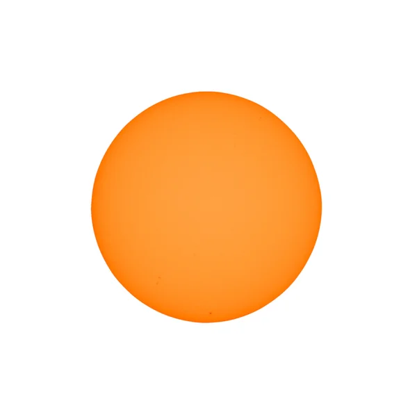 Sun with sunspots seen with telescope — Stock Photo, Image