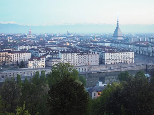 De skyline van Turijn in de ochtend — Stockfoto