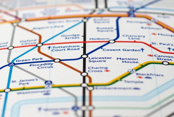 Podrobná mapa s selektivní zaměření — Stock fotografie