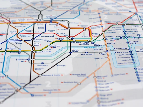 Detalhe do mapa com foco seletivo — Fotografia de Stock