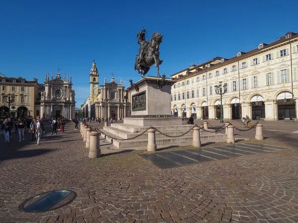 Piazza San Carlo en Turín —  Fotos de Stock