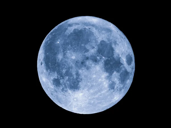 Volle maan gezien met telescoop — Stockfoto