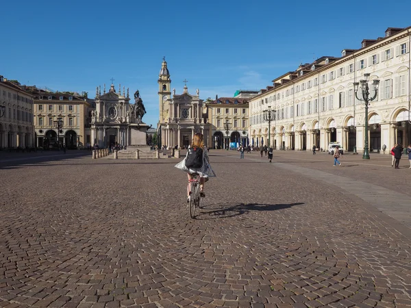 Piazza San Carlo a Torino — Foto Stock