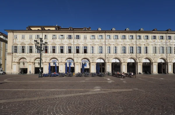 Piazza San Carlo в Турині — стокове фото