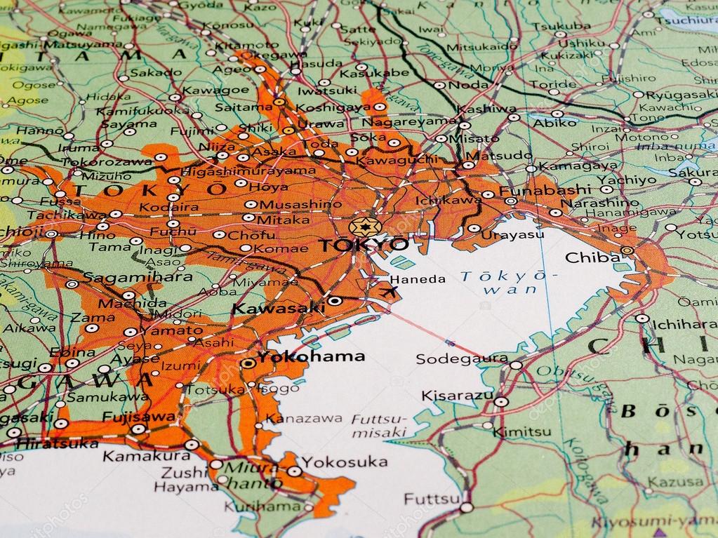 Tokyo Map Detail With Selective Focus Stock Editorial Photo C Claudiodivizia