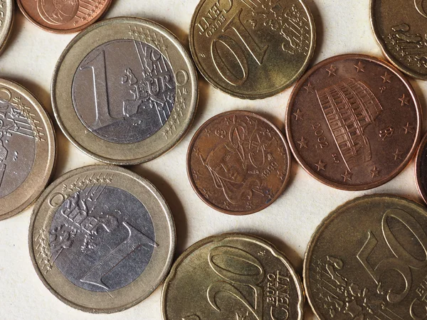 Euro coins flat lay — Stock Photo, Image