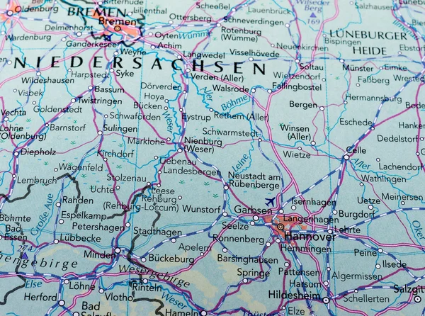 Map of Hannover, Germany — Stock Photo, Image
