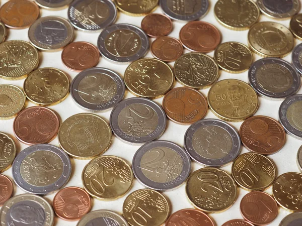 Many Euro coins — Stock Photo, Image