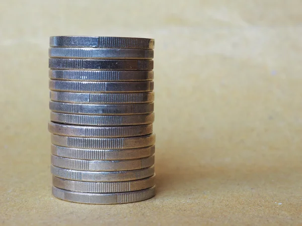 Euro coins pile — Stock Photo, Image