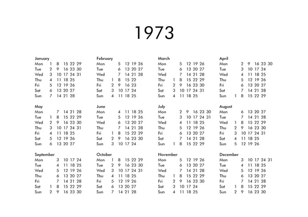 Takvim yıl 1973 — Stok fotoğraf