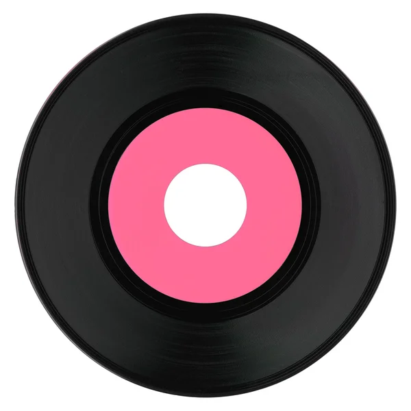 Vinyl record met roze label — Stockfoto