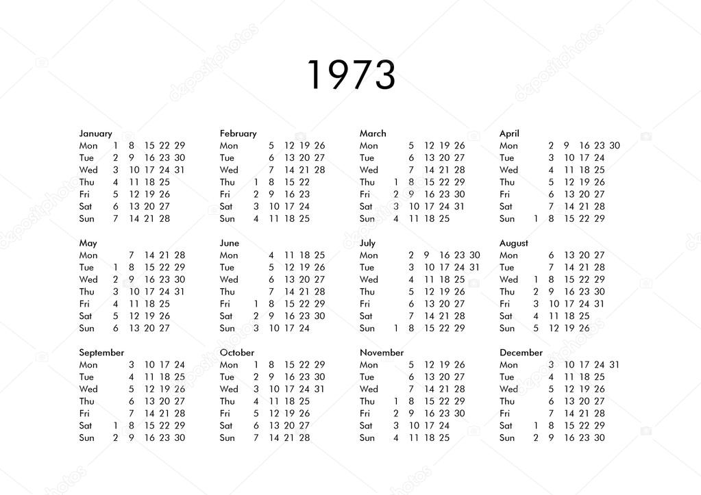 Calendar of year 1973 Stock Photo © claudiodivizia #111230054 Calendar of year 1973 Stock Photo © claudiodivizia #111230054