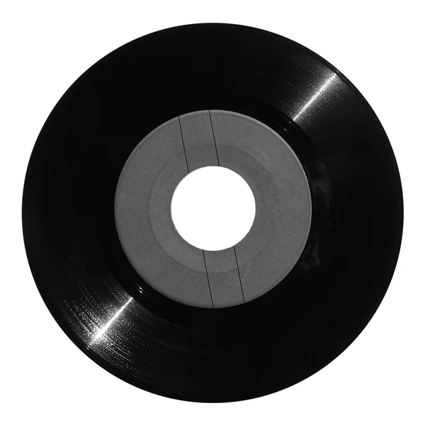 Disque vinyle avec étiquette grise — Photo