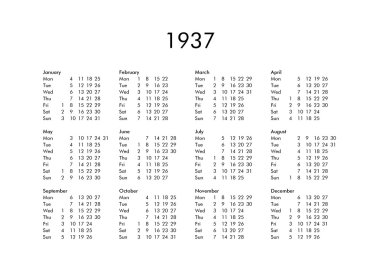 Takvim yıl 1937