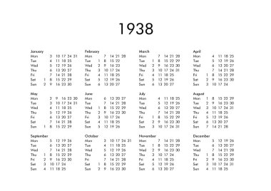Takvim yıl 1938
