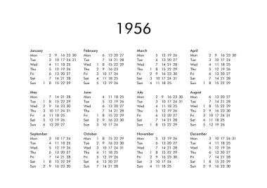 Takvim yıl 1956