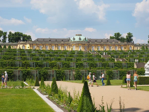 Zámku Sanssouci v Postupimi — Stock fotografie