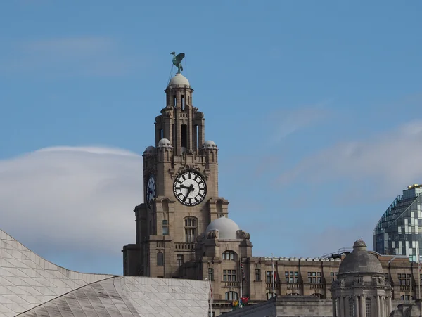 Edifício de fígado em Liverpool — Fotografia de Stock