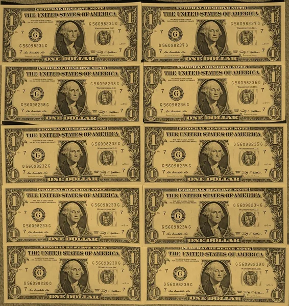 Dollarnoten 1 Dollar - Jahrgang — Stockfoto