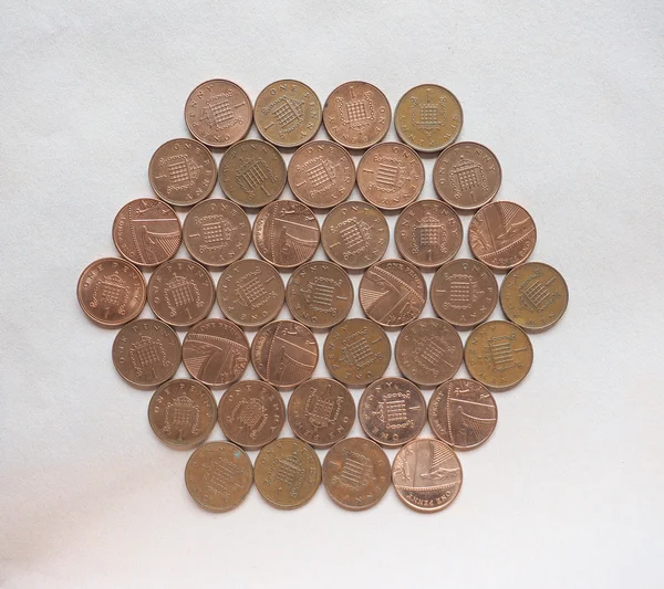 GBP monete in sterline — Foto Stock