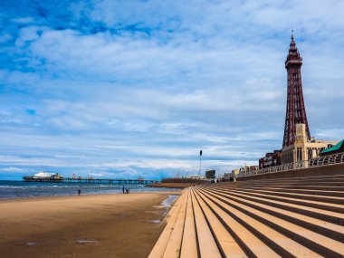 Zevk plaj ve kule Blackpool HDR