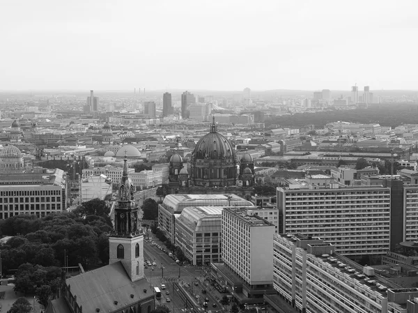 Aerial view of Berlin in black and white — Stock Photo, Image