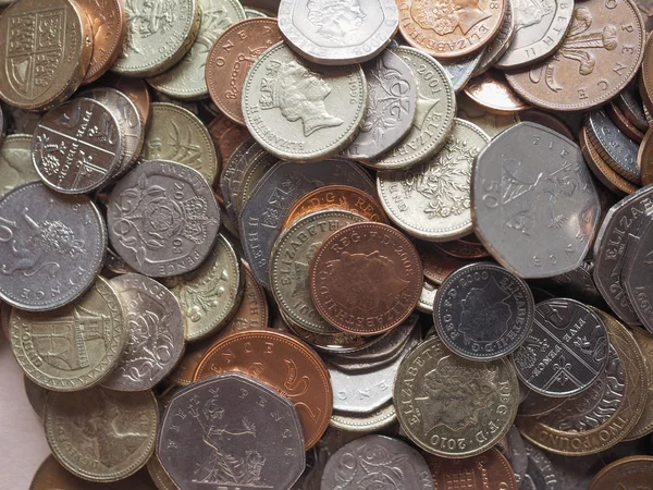 Фунтів стерлінгів фунт монети — стокове фото