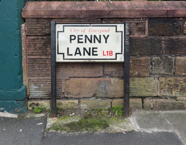 Penny Lane im Leberpool — Stockfoto